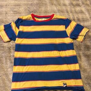 Empyre Kids Striped Tee - Blue, Yellow, and Red